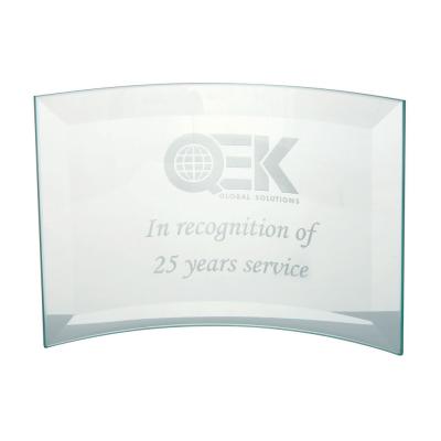 Picture of 10cm x 14.5cm x 5mm Jade Glass Bevelled Crescent