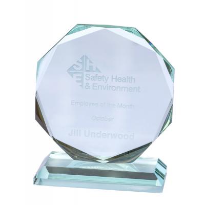 Picture of Jade Glass Facetted Octagon Award