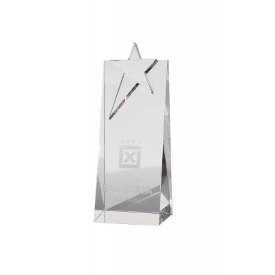 Picture of 18cm Optical Crystal Star Rectangle Award