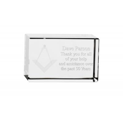 Picture of 8cm x 5cm x 5cm Optical Crystal Rectangle