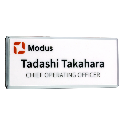 Picture of Metal Framed Digitally Printed Name Badge