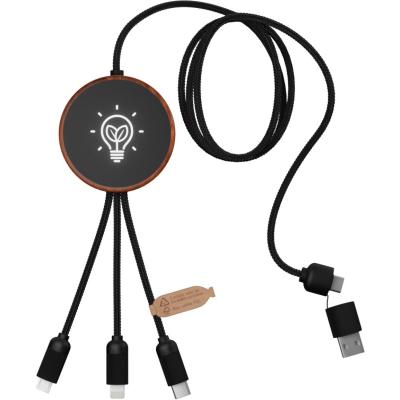 Picture of SCX.design C40 3-in-1 rPET Light-up Logo Charging Cable