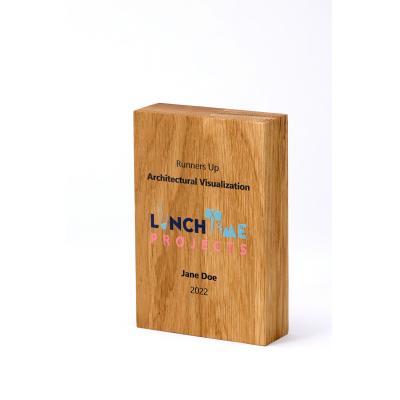 Picture of 15cm x 10cm x 3.5cm Beech Rectangle Award