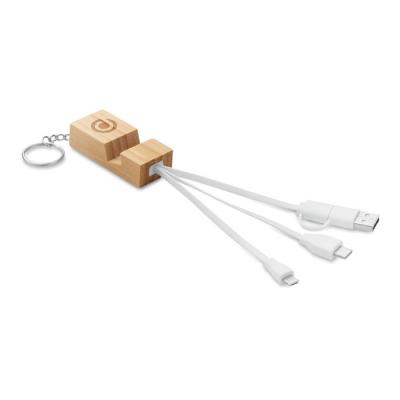 Picture of Bamboo Key ring with Phone Stand