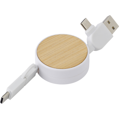 Picture of Bamboo Extendable Charging Cable